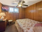 Lower Level Bedroom with Queen Size Bed & Flat Sceen TV